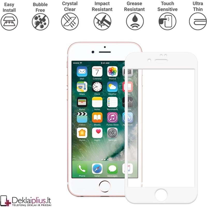 Apsauginis stikliukas per visą ekraną-baltas (Iphone 7/8/Se 2020/Se 2022) Apsauginis stikliukas per visą ekraną-baltas (Iphone 7/8/Se 2020/Se 2022)